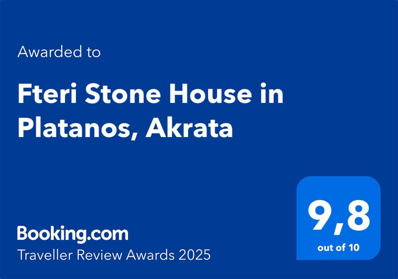 Ferienwohnung Fteri Stone House In Platanos, Akrata Exterior foto